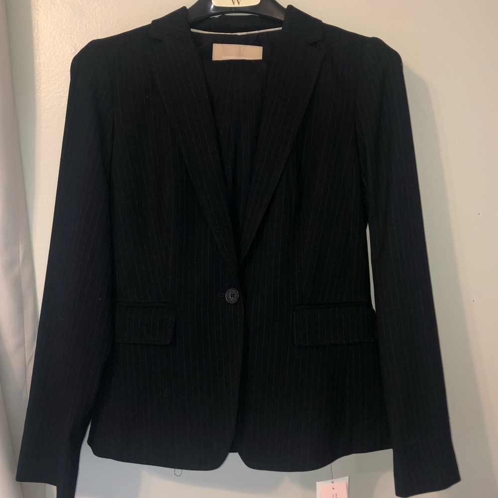 NWT Navy Blue pin stripe pant and blazer suit